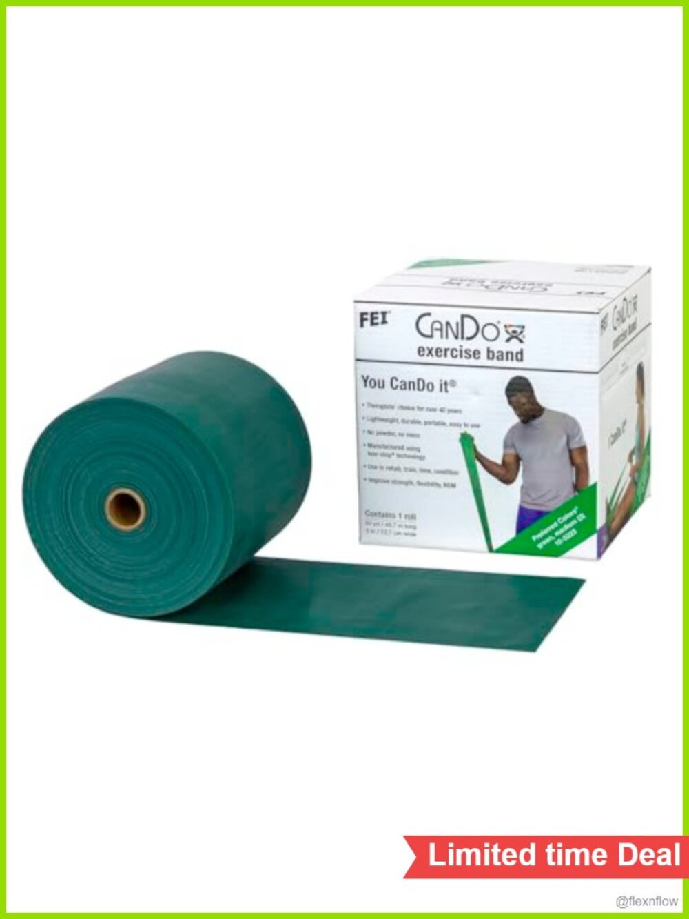 Low Powder Exercise Band 50 Yard Roll - Medium Resistance